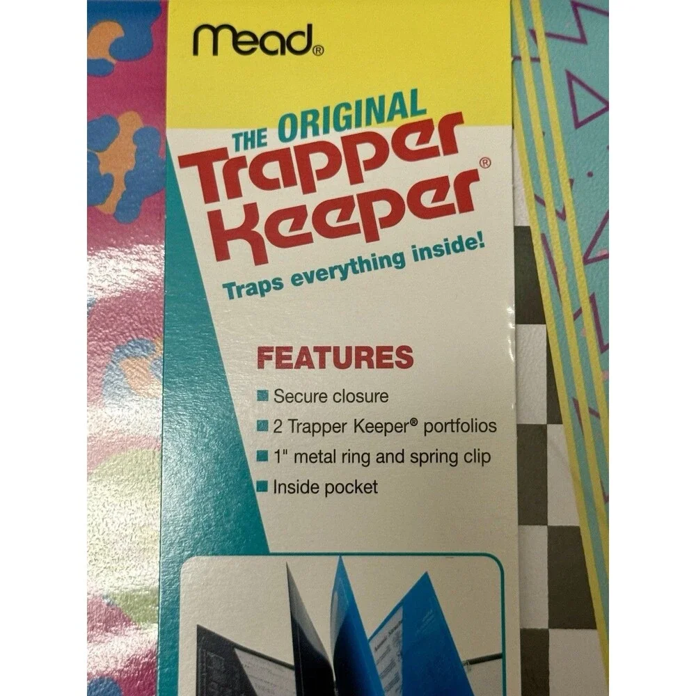 NWT Mead Original Trapper Keeper Retro 80s 90s Binder Memphis Back to School